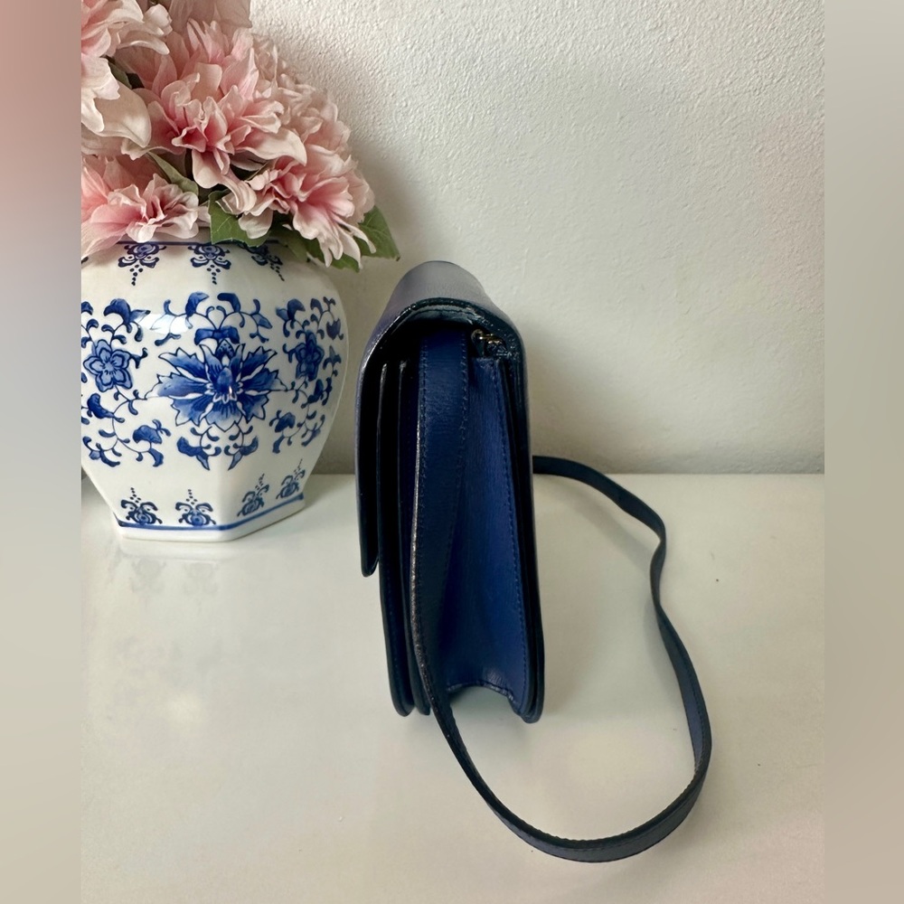 Celine medium box bag in blue and leige leather - Picture 5 of 10